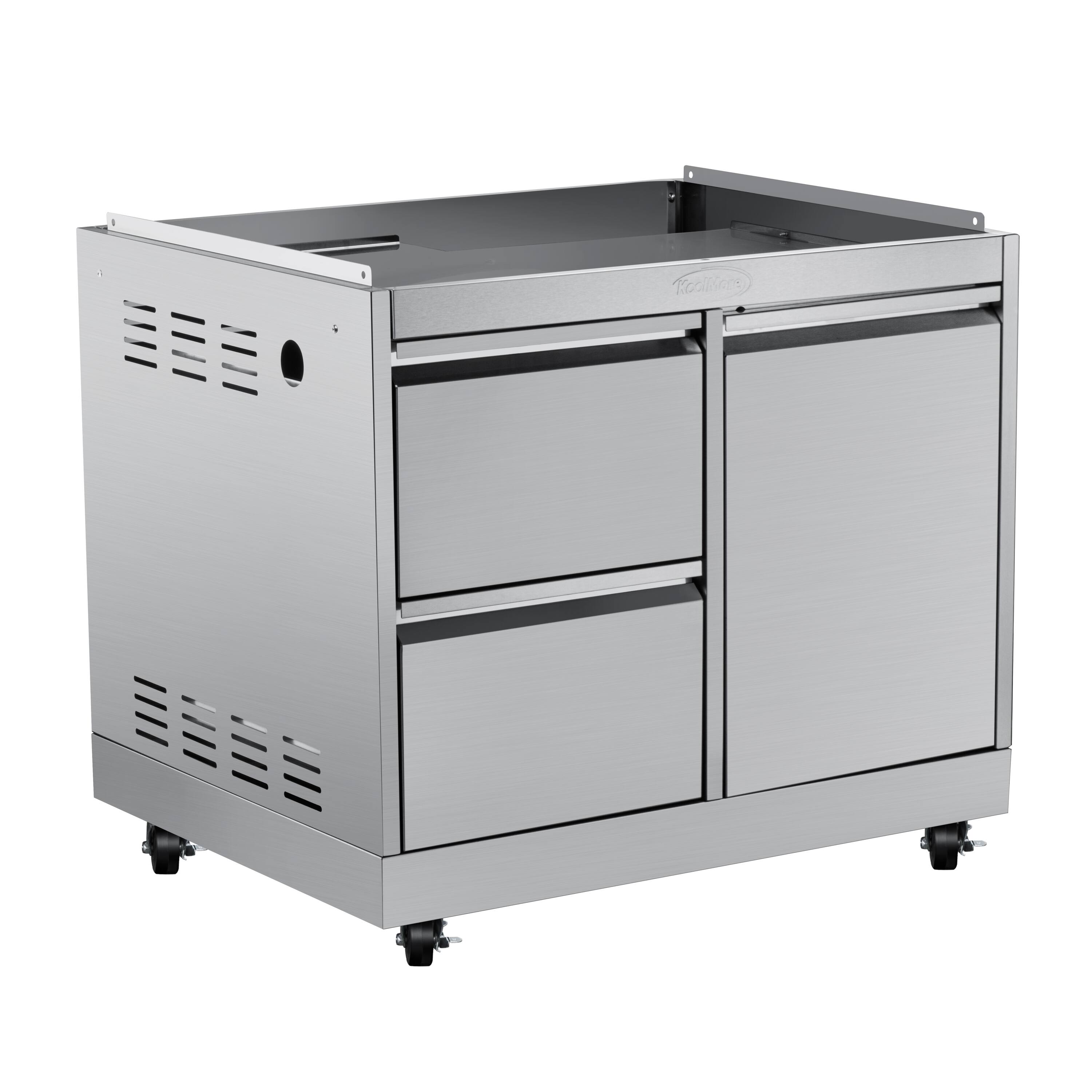 Alt View 10. Koolmore - 32 in. Outdoor Stainless-Steel Cabinet for Built-in BBQ Grill with 2 Drawers (KM-OKS-BQ30CAB) - Stainless Steel.