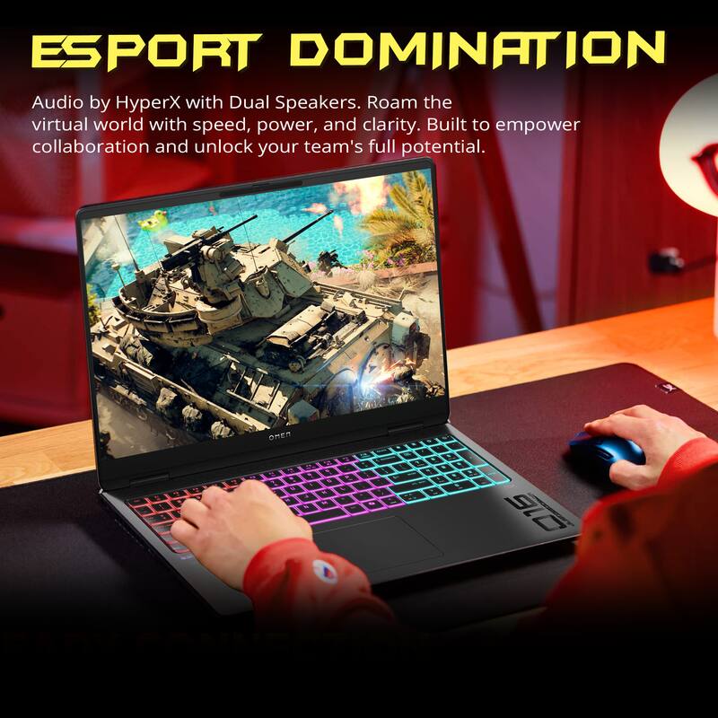 ESPORT DOMINATION

Audio by HyperX with Dual Speakers. Roam the virtual world with speed, power, and clarity. Built to empower collaboration and unlock your team's full potential.