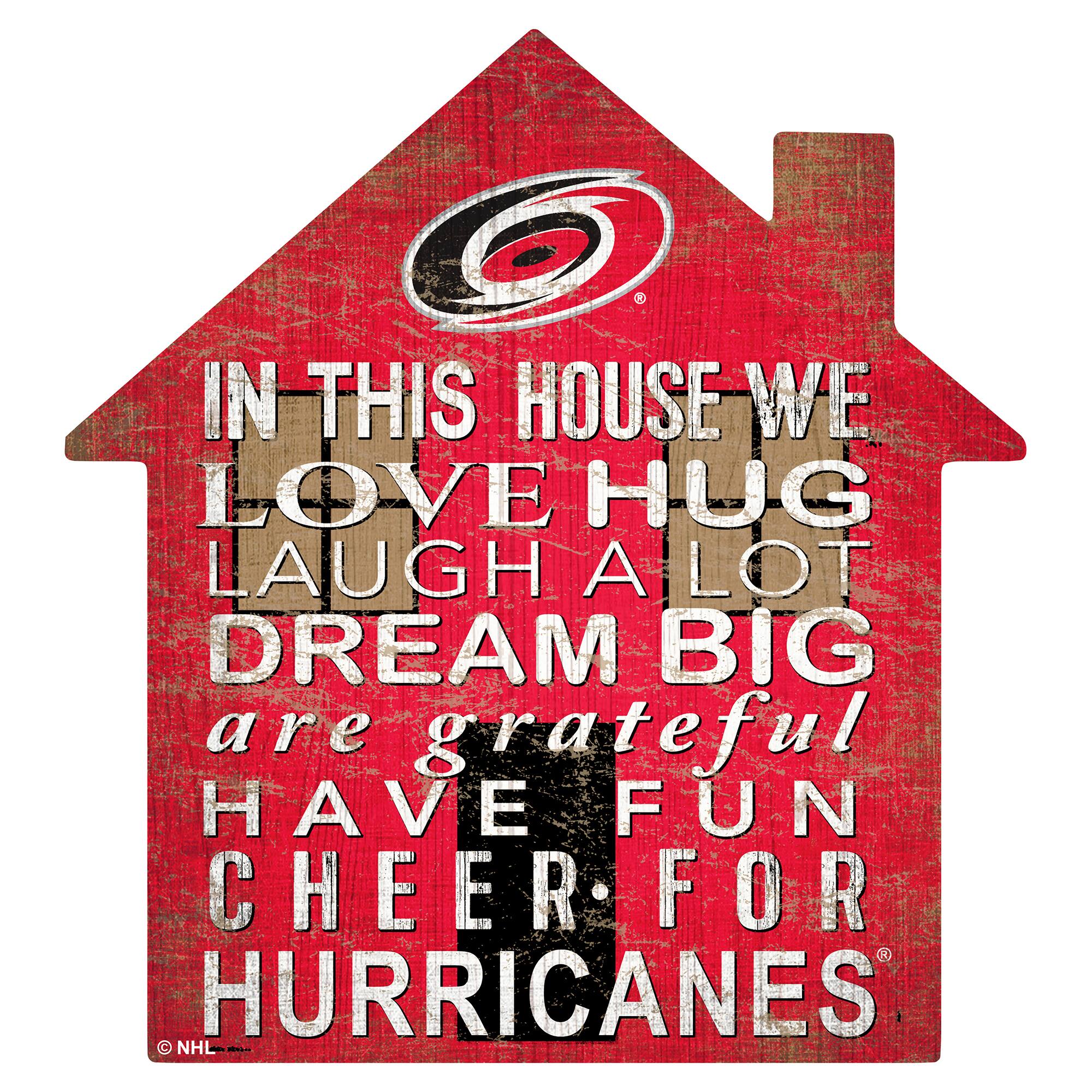 Carolina Hurricanes 12'' Team House Sign