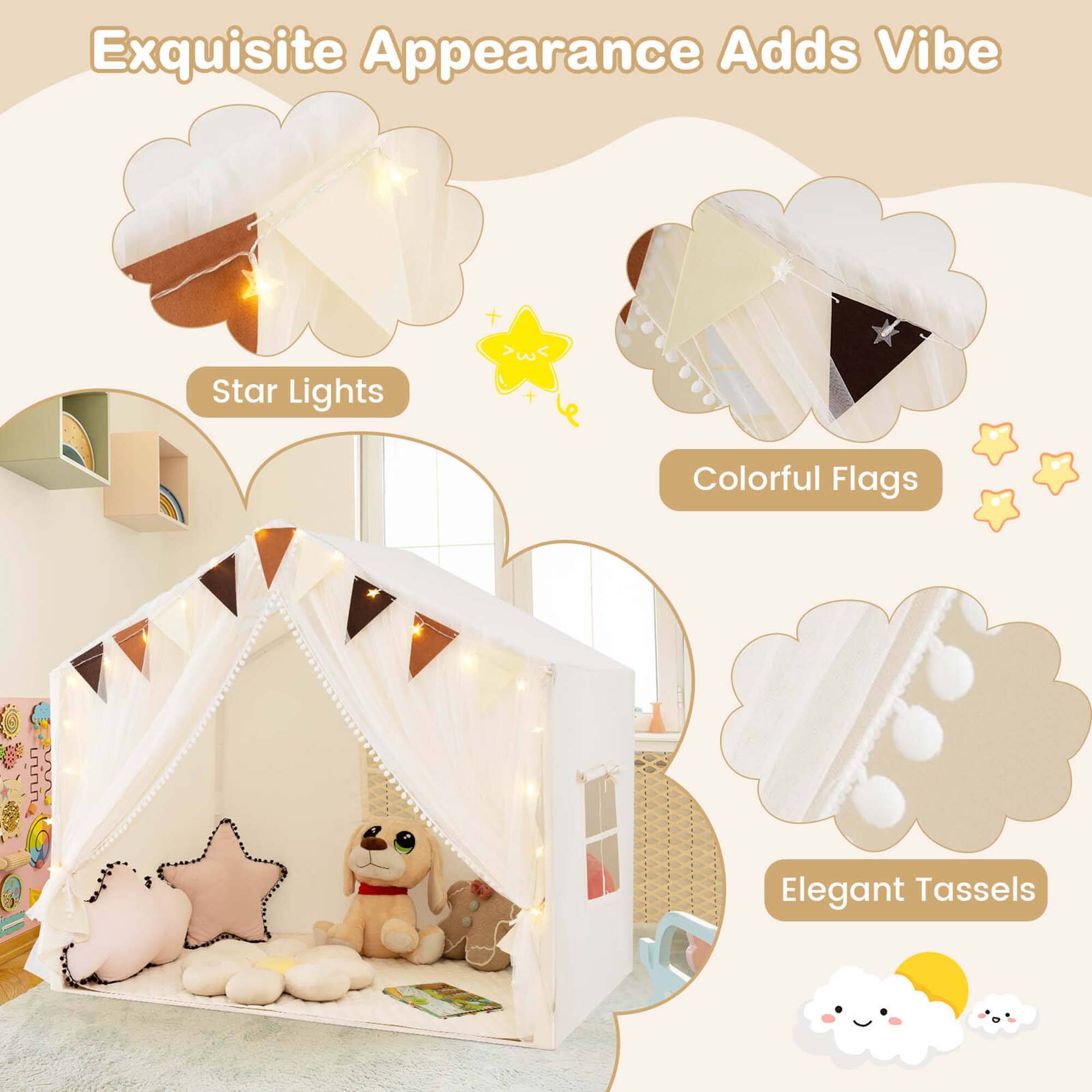 Exquisite Appearance Adds Vibe
Star Lights
Colorful Flags
Elegant Tassels