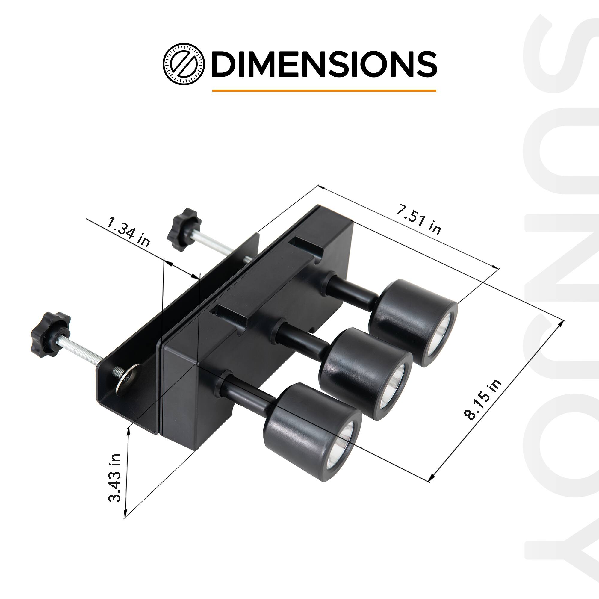 DIMENSIONS  
7.51 in  
1.34 in  
3.43 in  
8.15 in  
SUNJOY