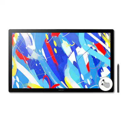 Front. Wacom - Cintiq Pro 24 – 23.6” 4K Creative Pen Display - Black.