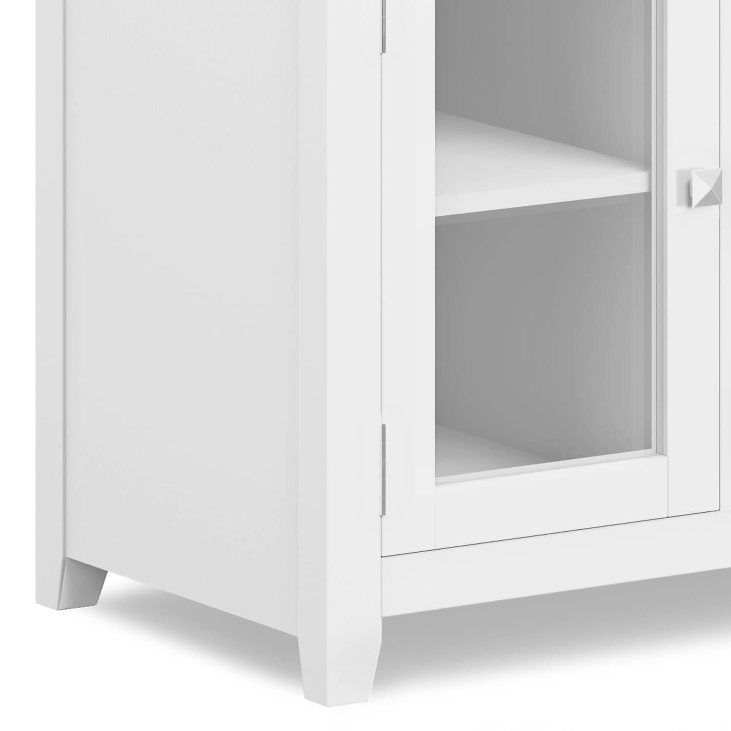 Alt View 8. Simpli Home - Cosmopolitan 72 inch Wide TV Media Stand - White.