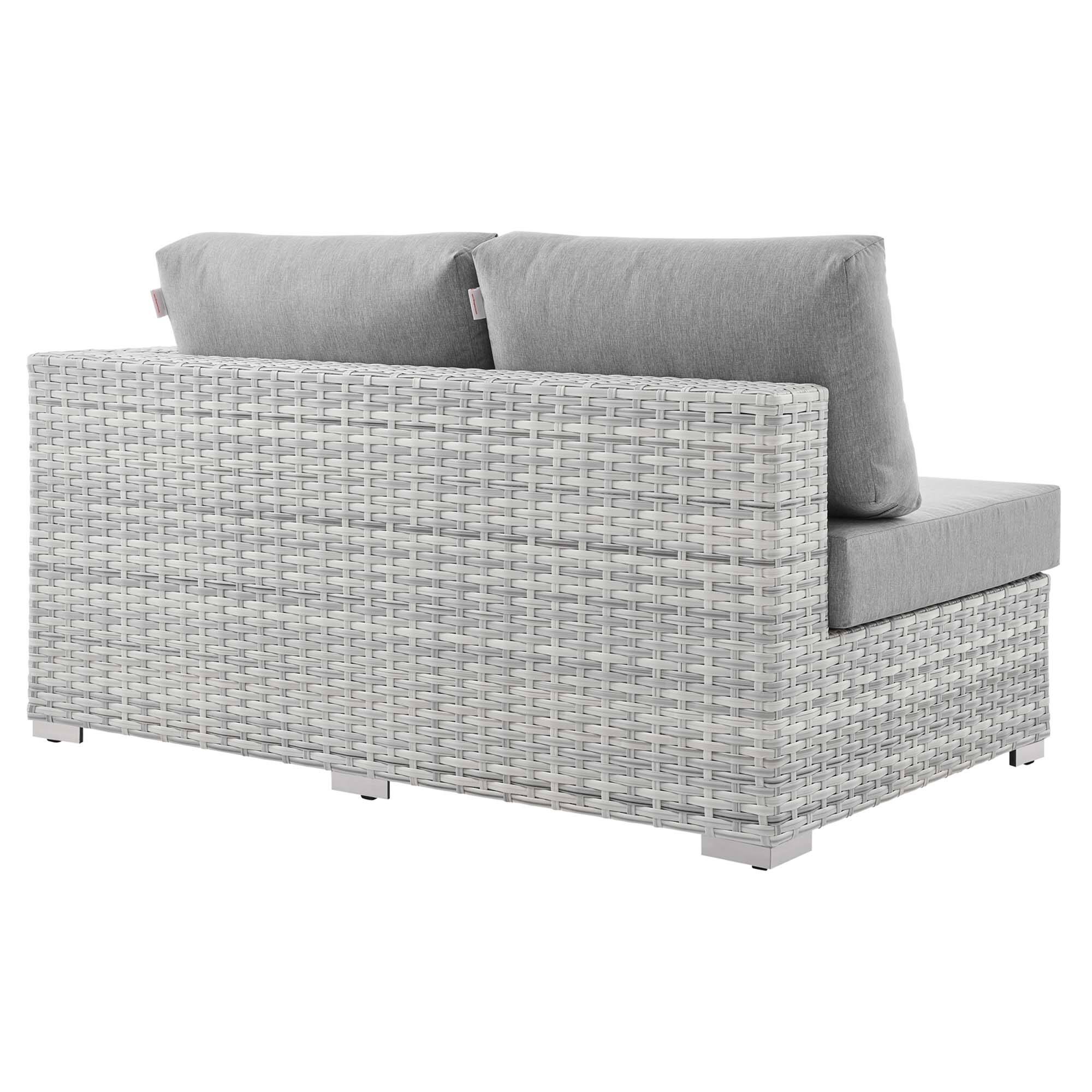 Alt View 2. Modway - Convene Outdoor Patio Left-Arm Loveseat by Modway - Light Gray Gray.