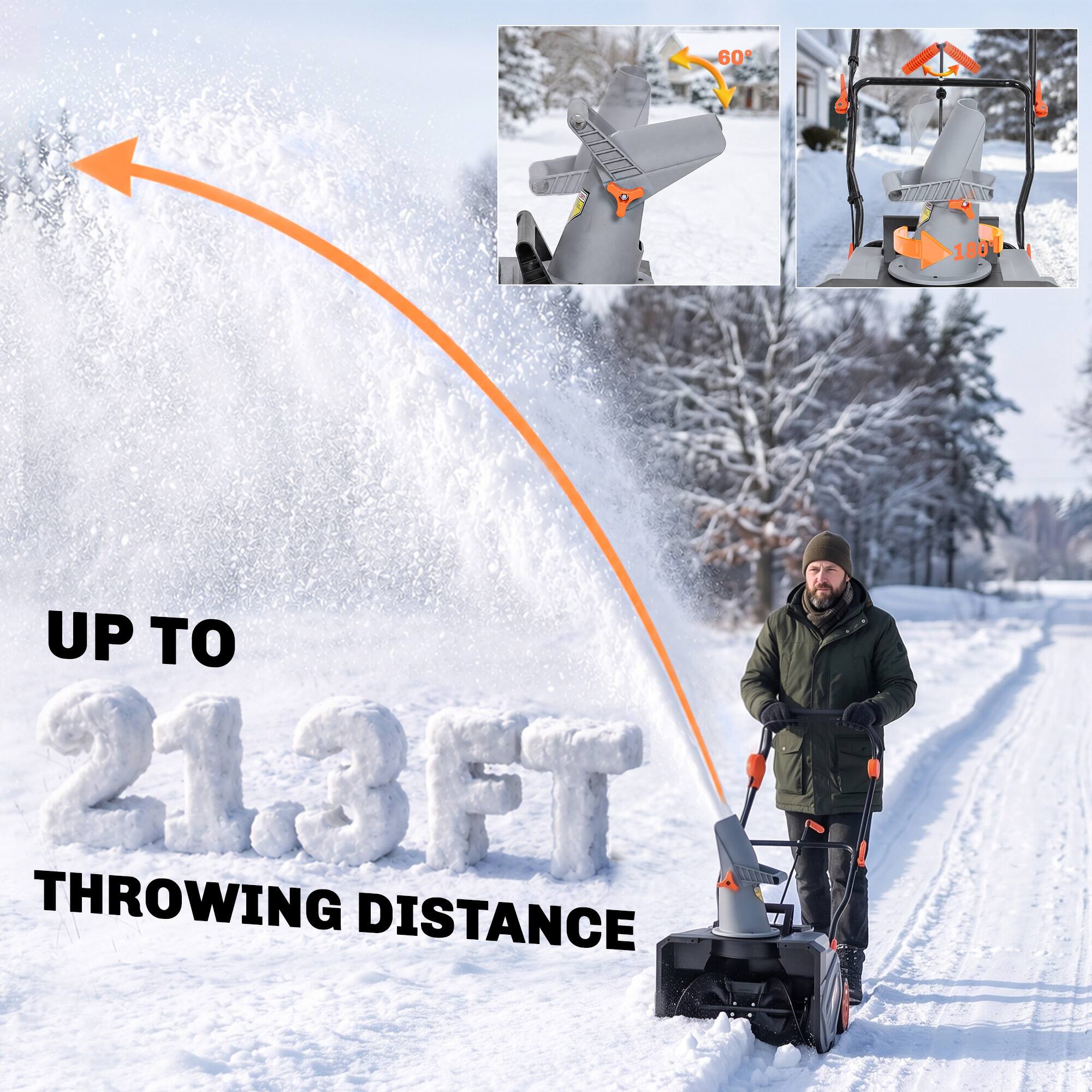 UP TO 21.3FT THROWING DISTANCE