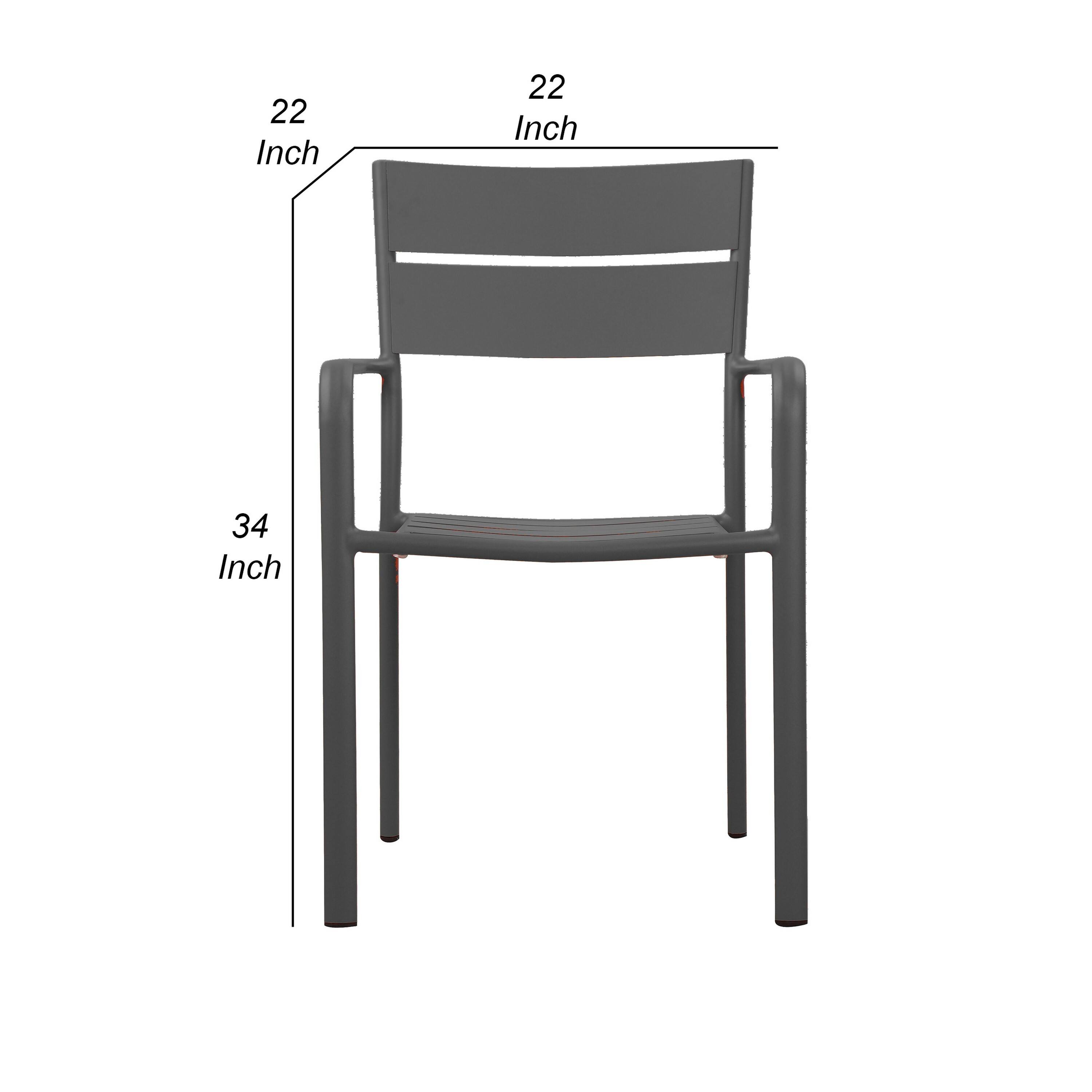 Manhattan Lane Meta 22 Inch 6 Piece Dining Chair Set Aluminum Frame ...