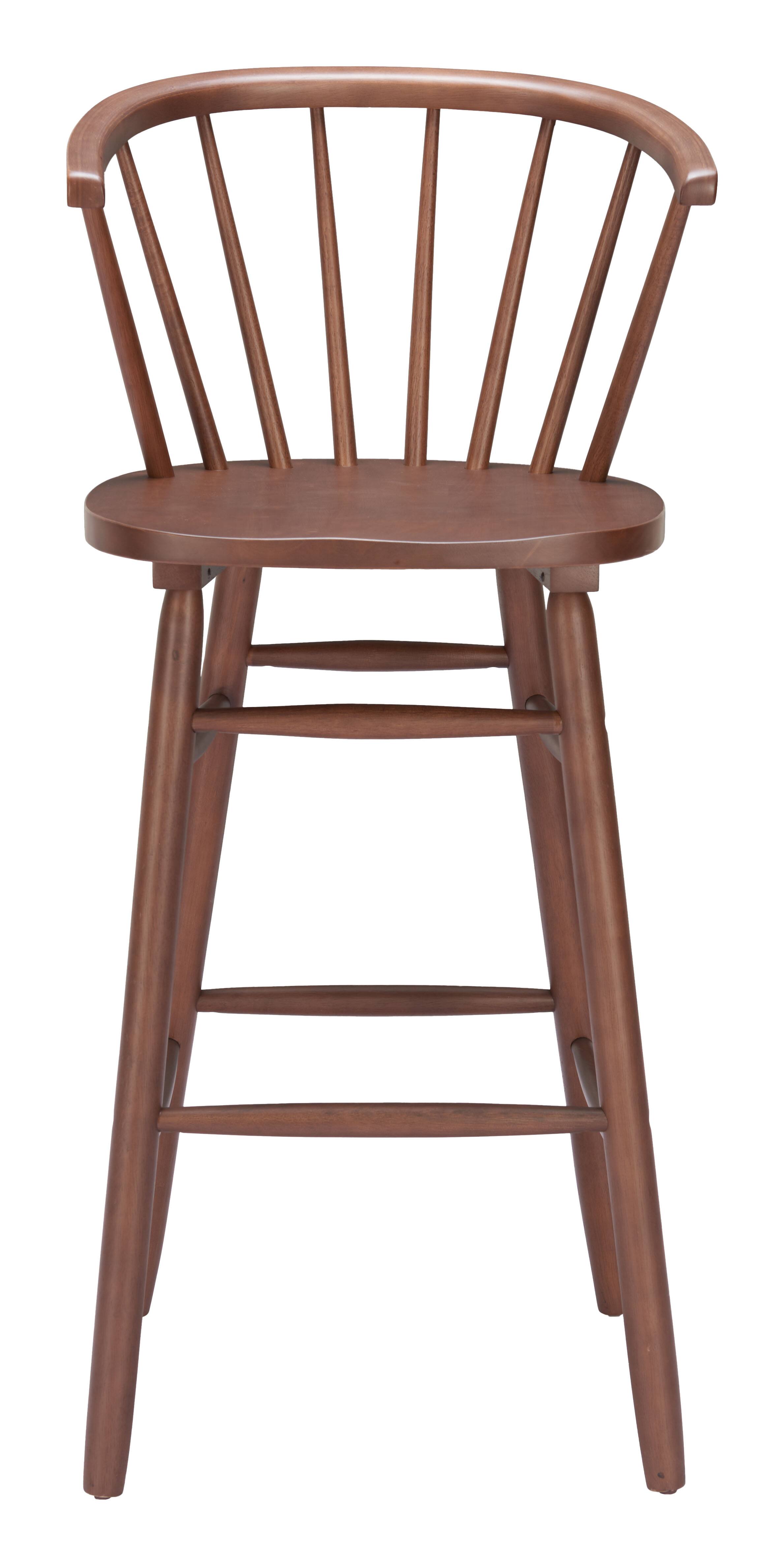 Alt View 1. Hivvago - Stenger Barstool (Set of 2) Walnut - Walnut.