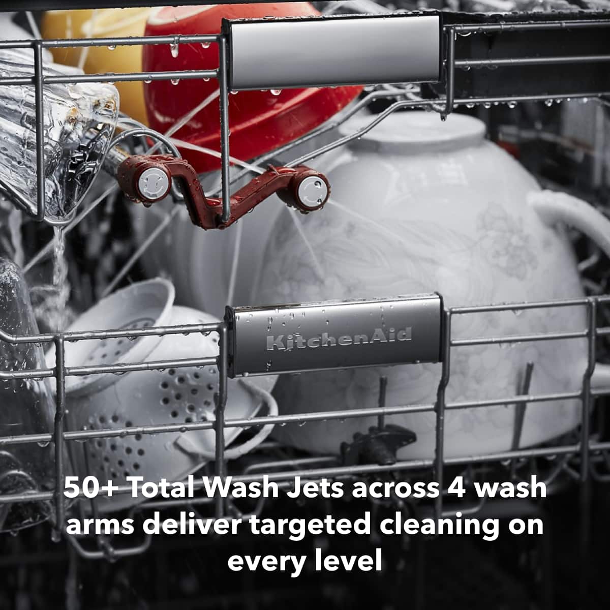 KitchenAid
50+ Total Wash Jets across 4 wash arms deliver targeted cleaning on every level