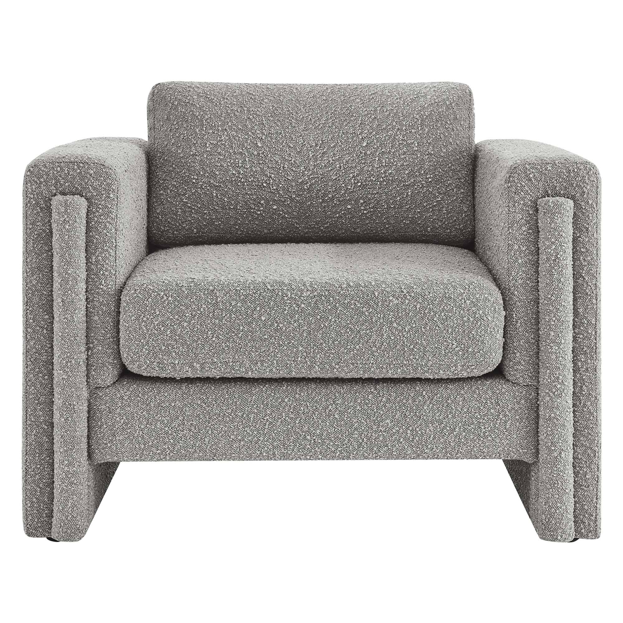 Alt View 4. Modway - Visible Boucle Fabric Armchair by Modway - Light Gray.
