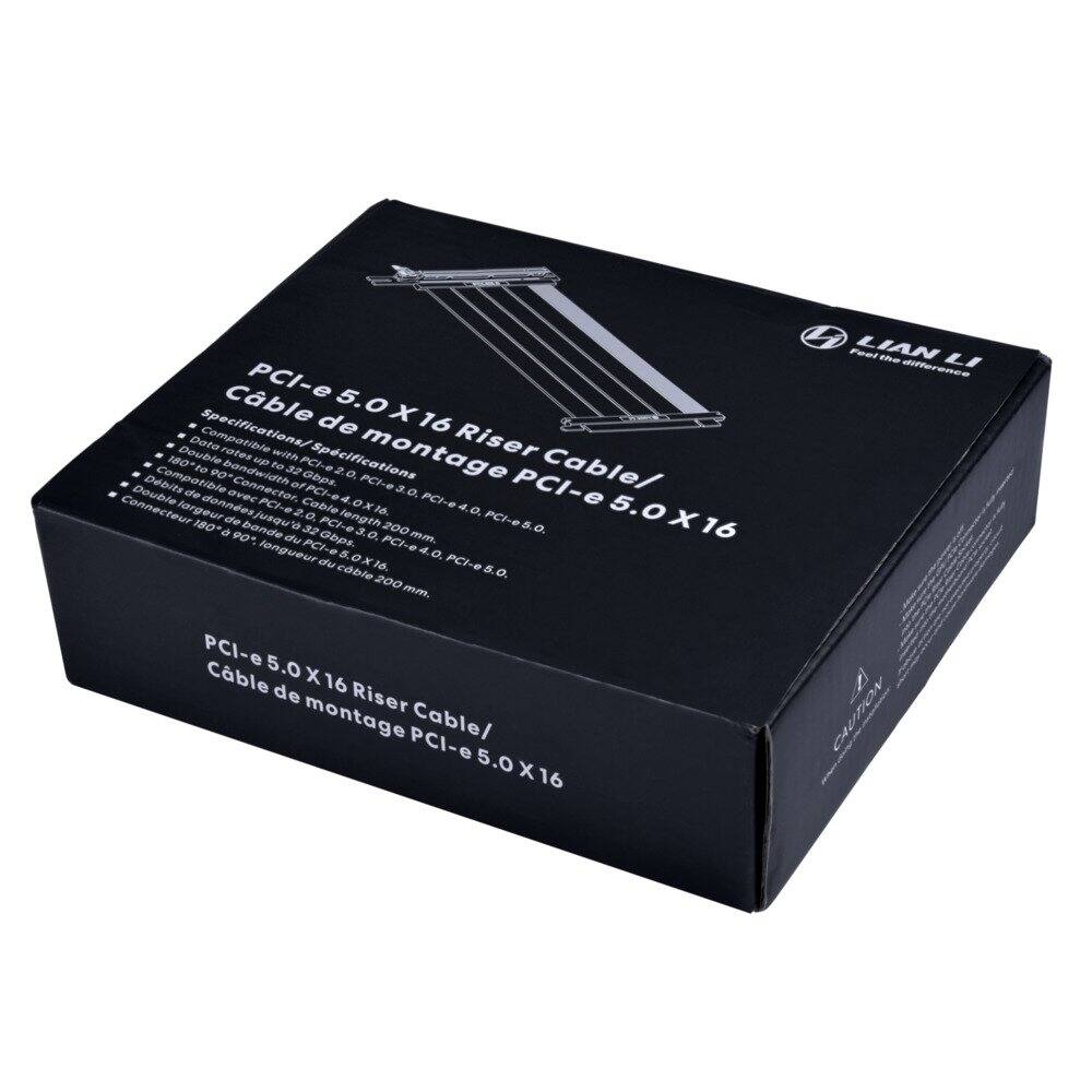 PCI-e 5.0 X16 Riser Cable/ Câble de montage PCI-e 5.0 X16

Specifications/Spcifications:
- Compatible with PCI-e 3.0, PCI-e 4.0, PCI-e 5.0
- Double Data Connector
- 180 to 90 bandwidth
- 32 Gbps
- Cable length: 200mm

PCI-e 5.0 X16 Riser Cable/ Câble de montage PCI-e 5.0 X16

LIAN LI