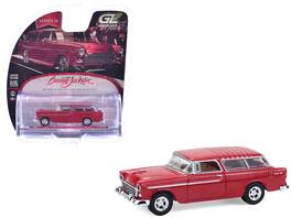 1955 Chevrolet Nomad Custom Wagon "Barrett-Jackson" Series 16 1/64 Diecast Model Car by Greenlight - Red