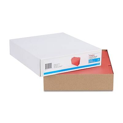 Alt View 2. Staples - Reinforced Classification Folder, 3/4" Expansion, Letter Size, Red, 50/Box  - Red.