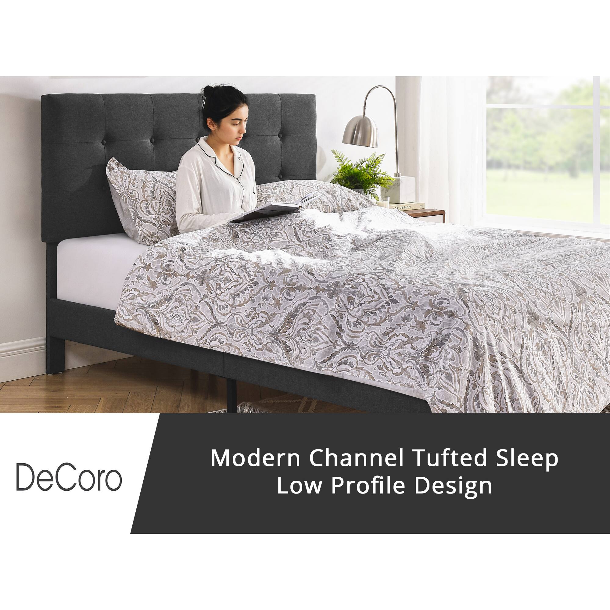 DeCoro  
Modern Channel Tufted Sleep  
Low Profile Design