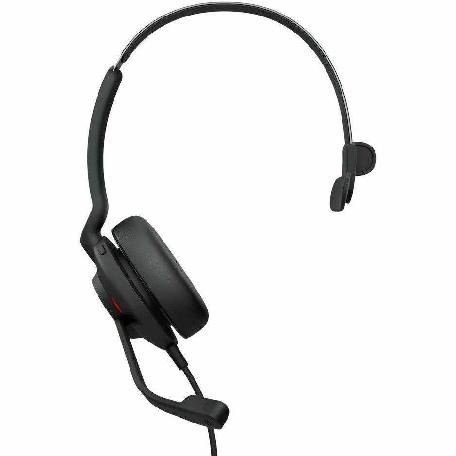Alt View 4. Jabra - Jabra Evolve2 30 SE Headset - Mono - USB Type C, USB Type A - Wired - 20 Hz to 20 kHz - On-ear, Over-the-head - Monaural - Black.