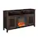 Angle. Walker Edison - 58" Tall Glass Two Door Soundbar Storage Fireplace TV Stand for Most TVs Up to 65" - Traditional Brown.