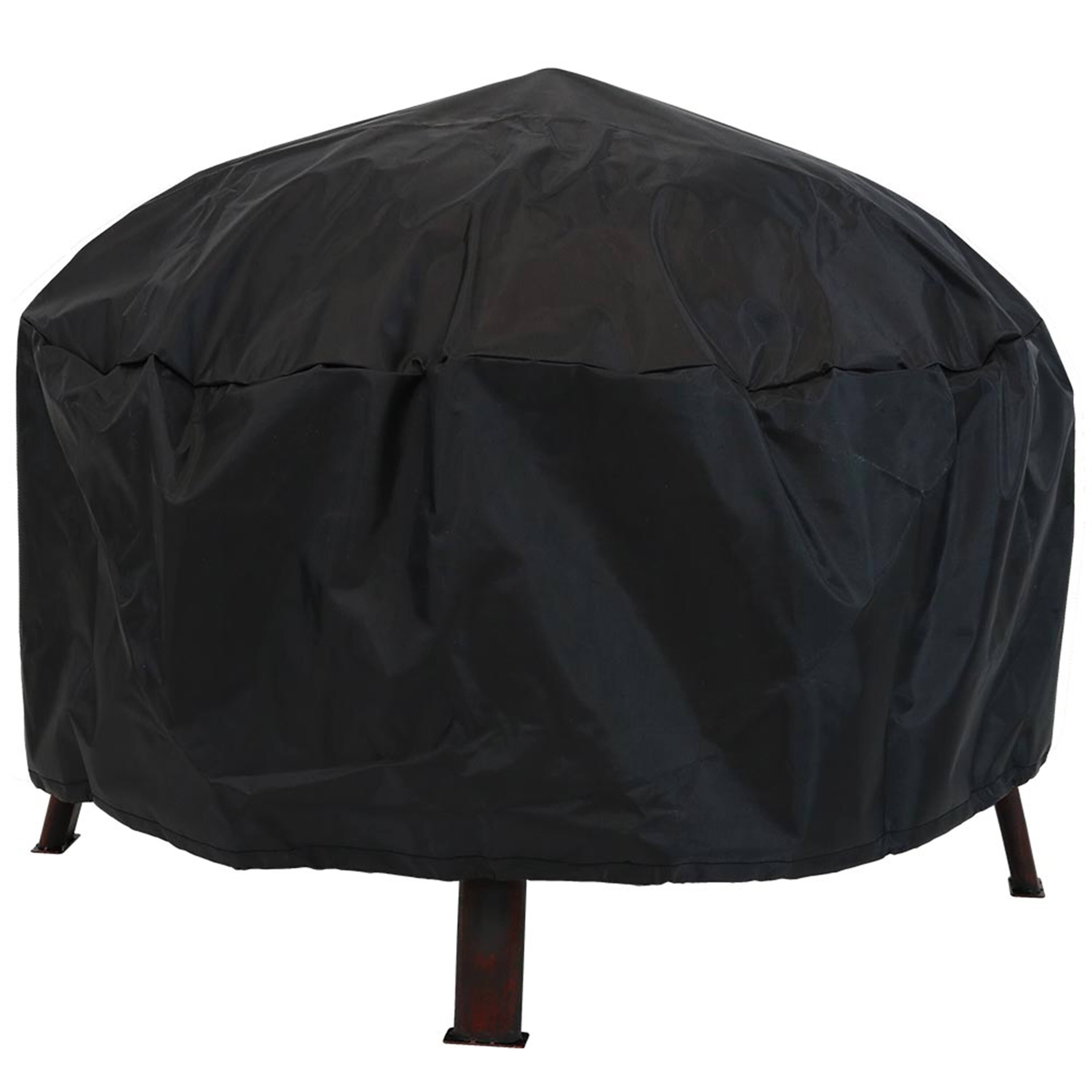 Alt View 5. Sunnydaze - 30 in Northwoods Fishing Steel Fire Pit with Spark Screen - Bronze.