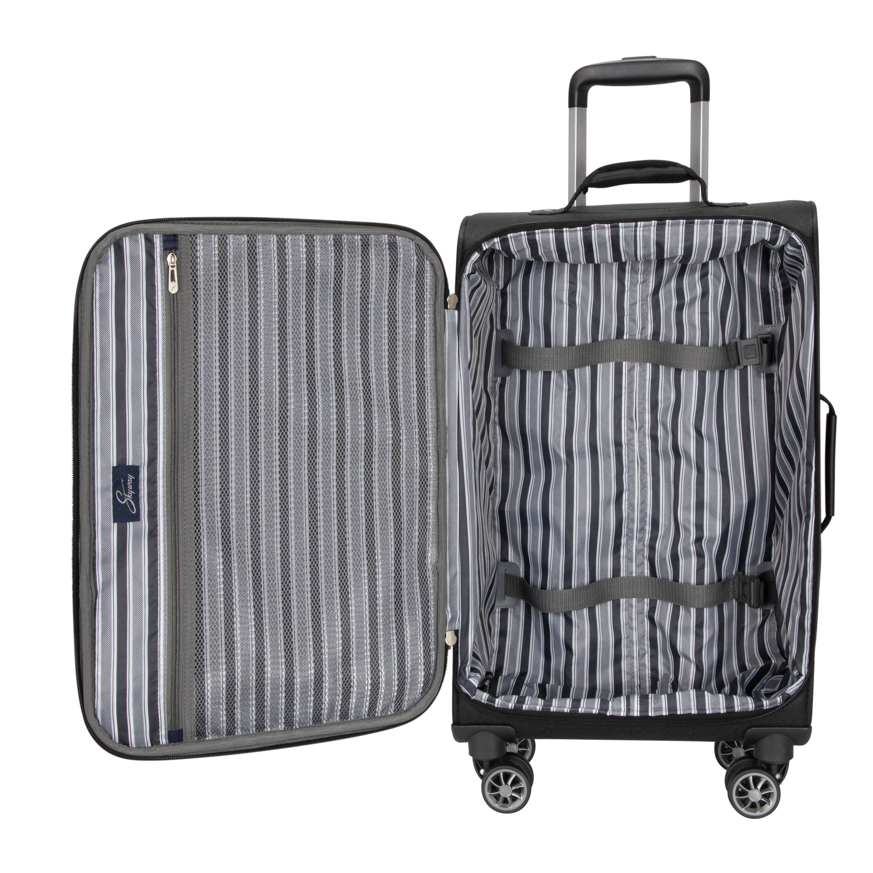Left. Skyway - Epic Softside Carry-On, Black - Black.