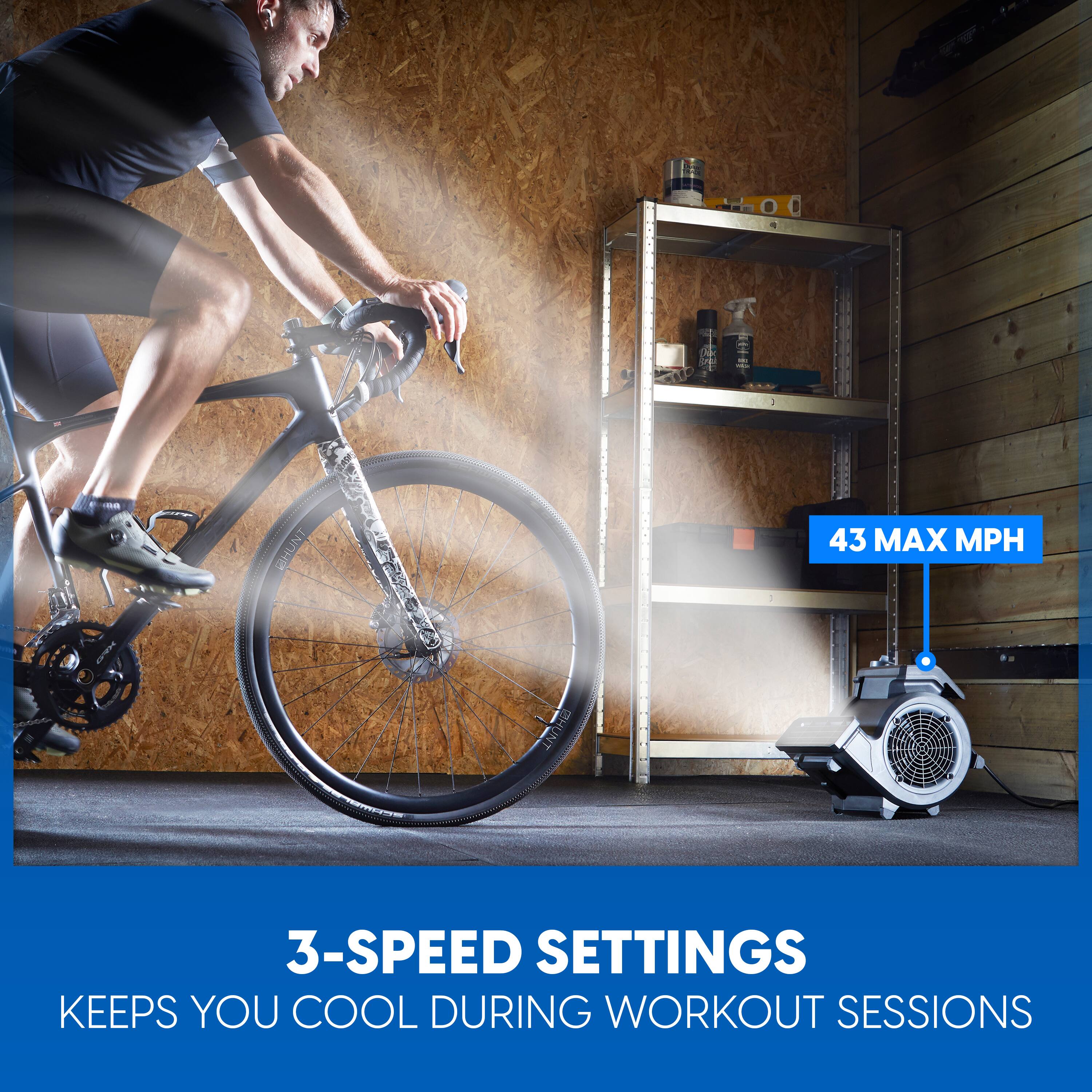 ABI  
43 MAX MPH  
3-SPEED SETTINGS  
KEEPS YOU COOL DURING WORKOUT SESSIONS