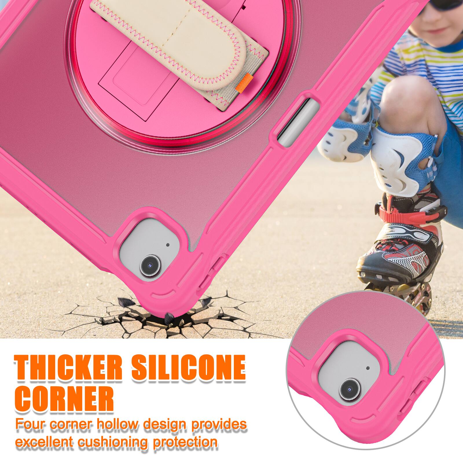 THICKER SILICONE CORNER

Four corner hollow design provides excellent cushioning protection