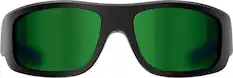 Front. Lucyd - Armor Green Mirror Polarized Smart Safety Glasses Powered by Lucyd - Black/Green.
