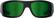 Front. Lucyd - Armor Green Mirror Polarized Smart Safety Glasses Powered by Lucyd - Black/Green.