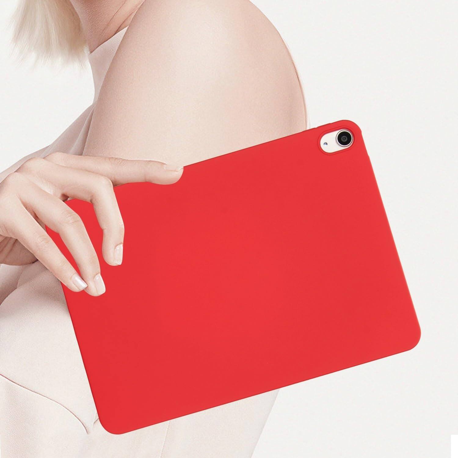 Alt View 1. Dteck - Case For Apple iPad mini (A17 Pro) 2024 & iPad mini 2021 Slim Lightweight Soft TPU Skin-Friendly Protective Cover - Red.