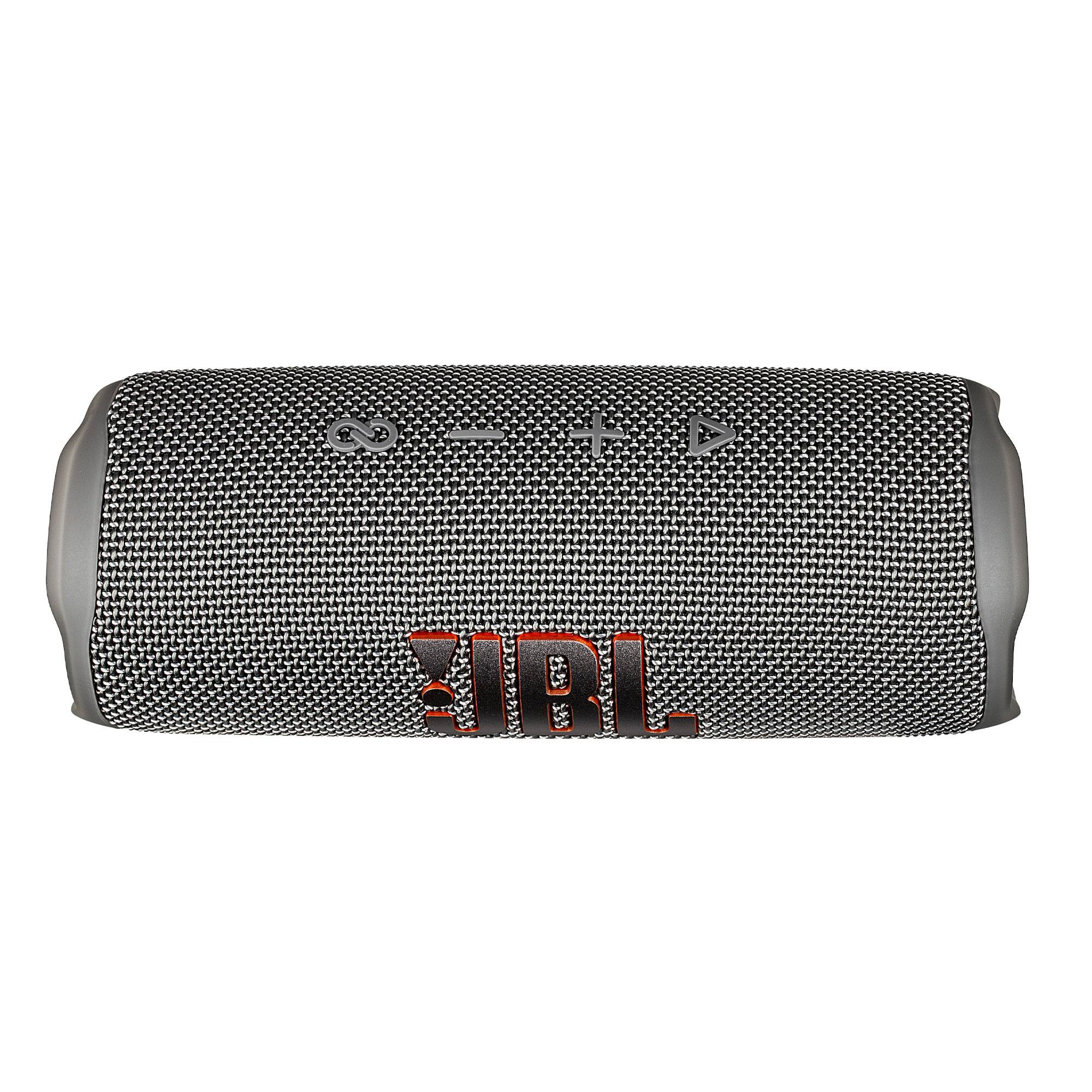 Alt View 6. JBL - JBL Flip 6 Portable Bluetooth Speaker, deep bass, IPX7 waterproof, for home with Travel Case - Grey.