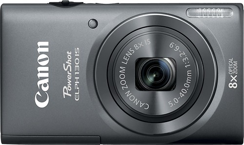 Canon - PowerShot ELPH 130 IS 16.0-Megapixel Digital Camera - Gray