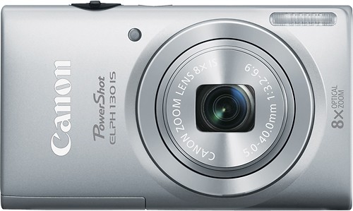  Canon - PowerShot ELPH 130 IS 16.0-Megapixel Digital Camera - Silver