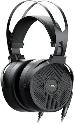 Front. FiiO - FT5 90mm Open Planar Magnetic Headphones - Black.