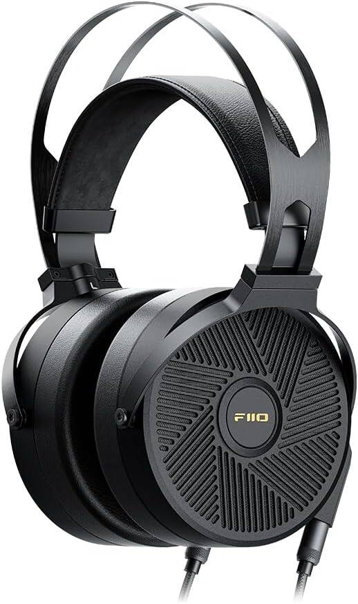 Front. FiiO - FT5 90mm Open Planar Magnetic Headphones - Black.