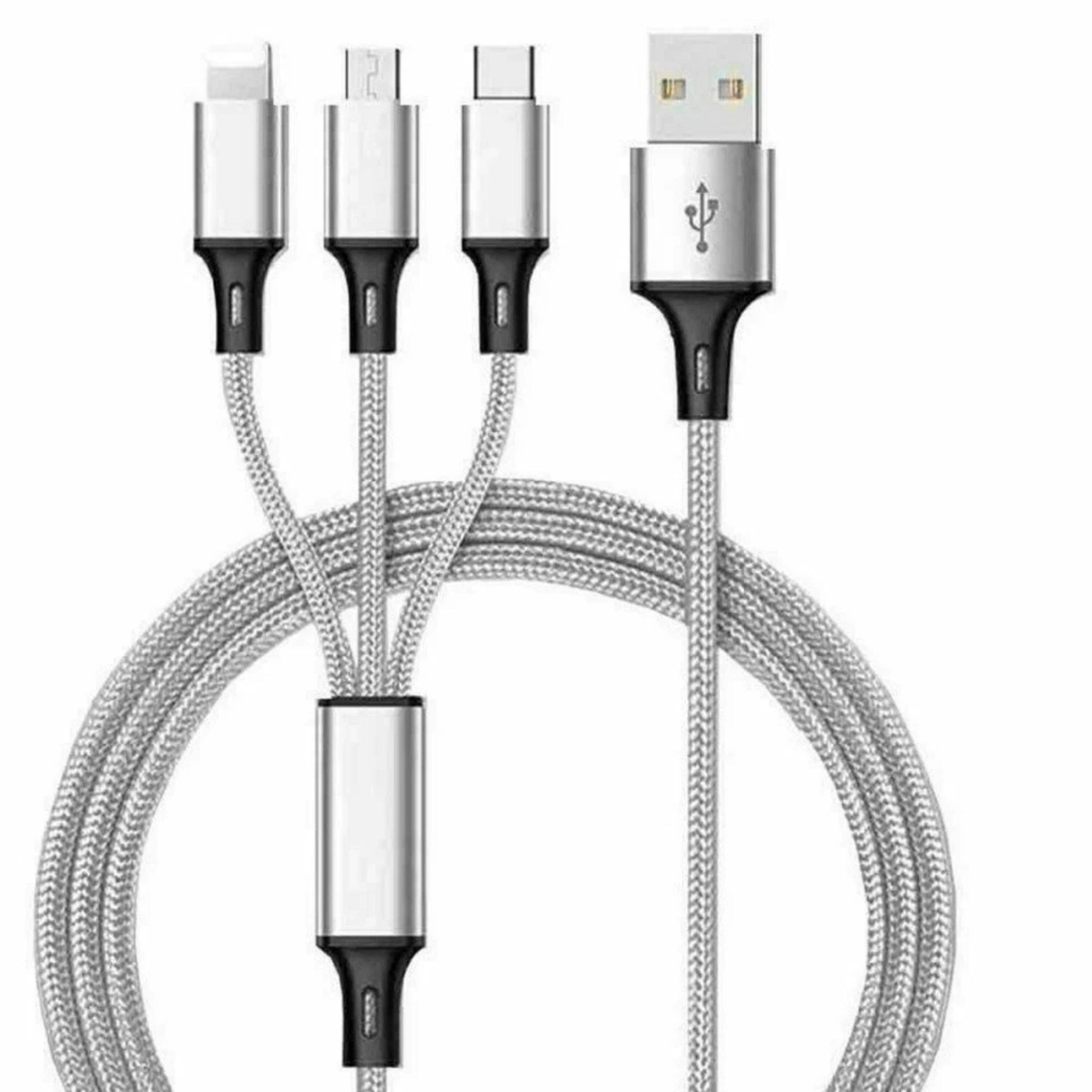 Front. Kitcheniva - Universal Multi Function USB Charging Cable Gray - Gray.