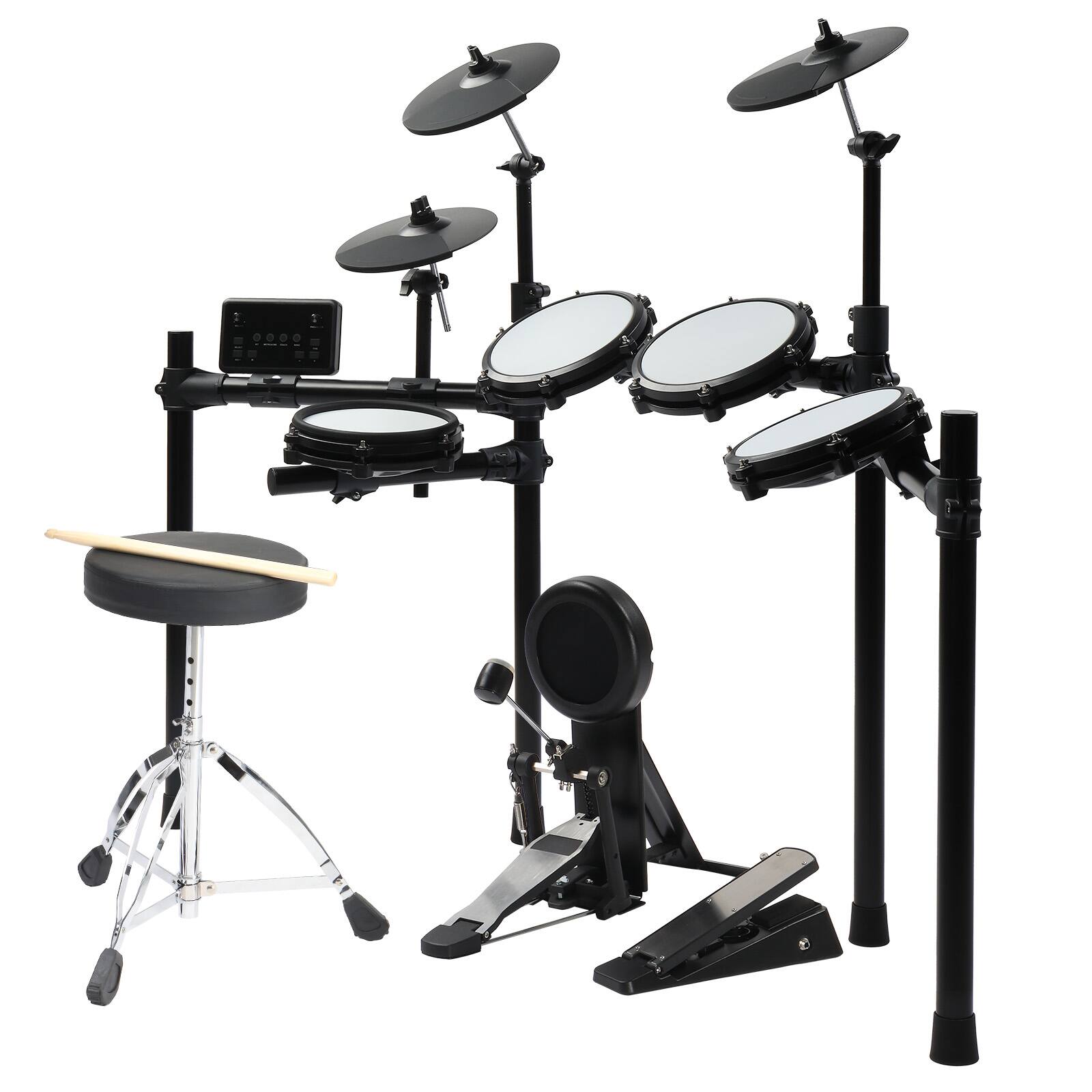 Alt View 2. Winado - Ktaxon Electronic Drum Set  with 4 x 8in Drum Pads, 3x 9.5in Cymbals, 6.5in Independent bass drum, 225  Sounds.