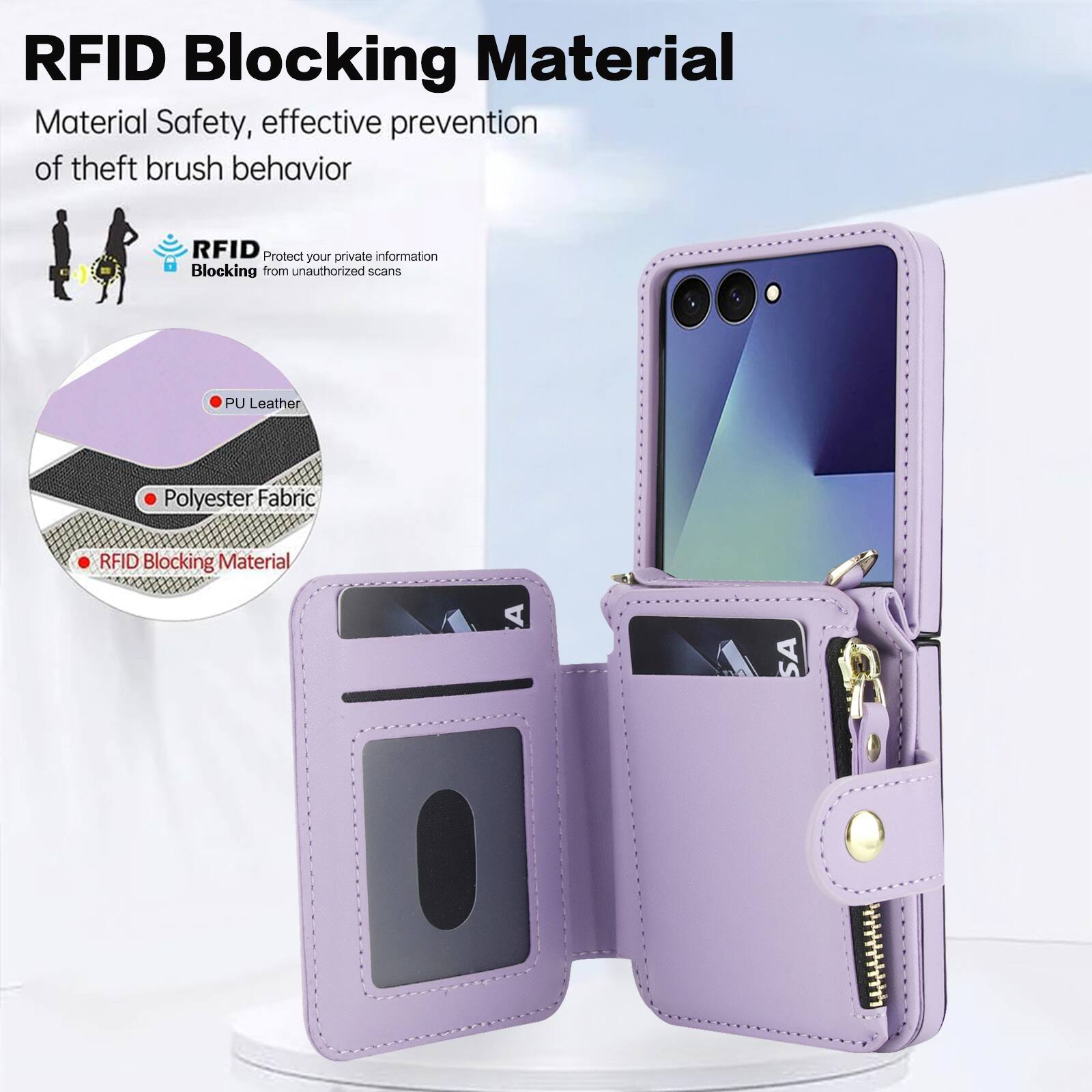 RFID Blocking Material

Material Safety, effective prevention of theft brush behavior

RFID Protect your private information from unauthorized scans

PU Leather
Polyester Fabric
RFID Blocking Material