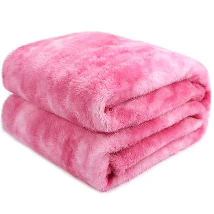 Front. NICHOLAS KLEIN - Fleece Throw Blanket Cozy Soft Lightweight Blankets Warm Plush Fall And Throws Couch Sofa Bed Camping Trave... - Pink Tie Dye Blanket Size 40" x 50"(100 x 130 cm).