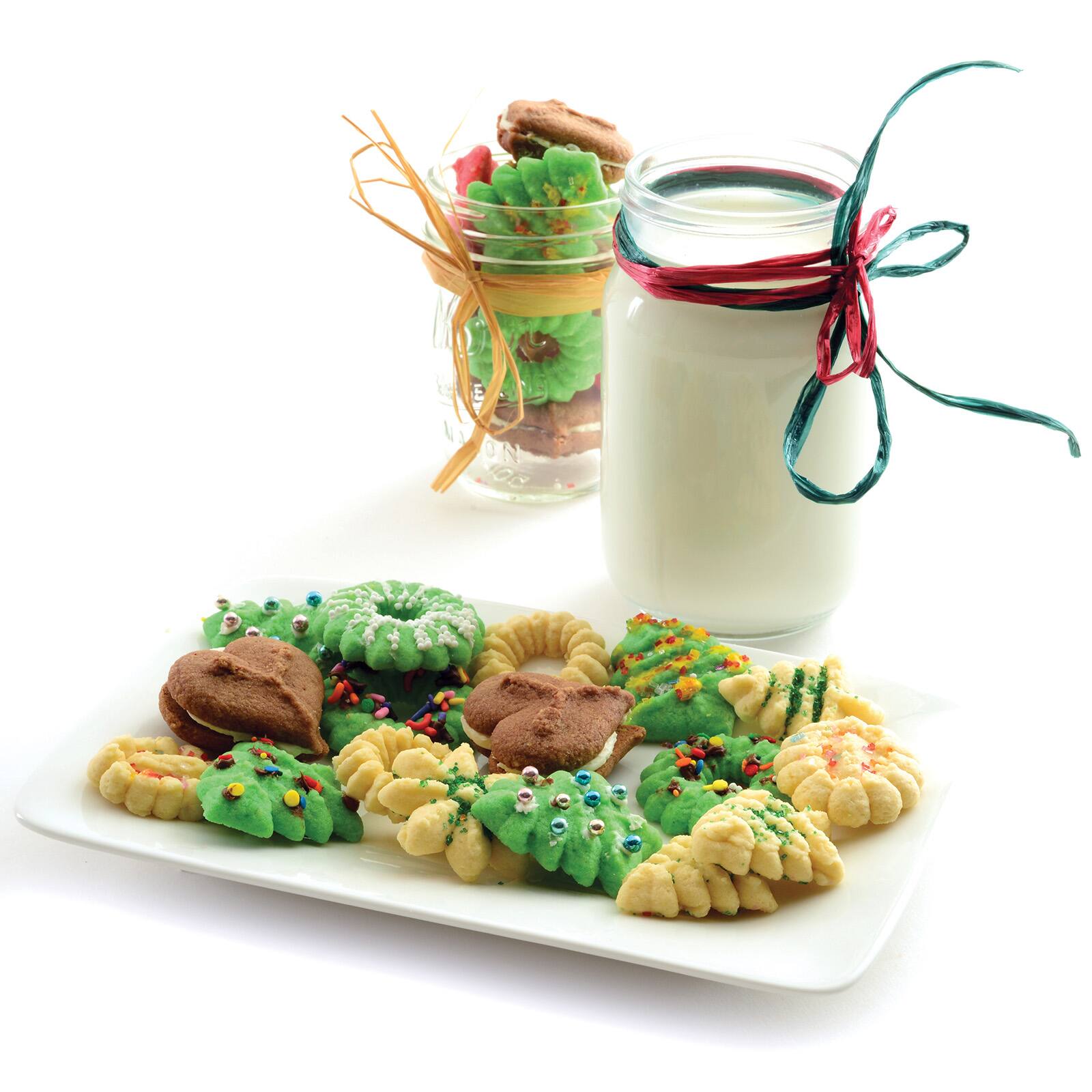 Alt View 5. Norpro - Stainless Steel Cookie and Icing Press with Storage Case, Black - White.