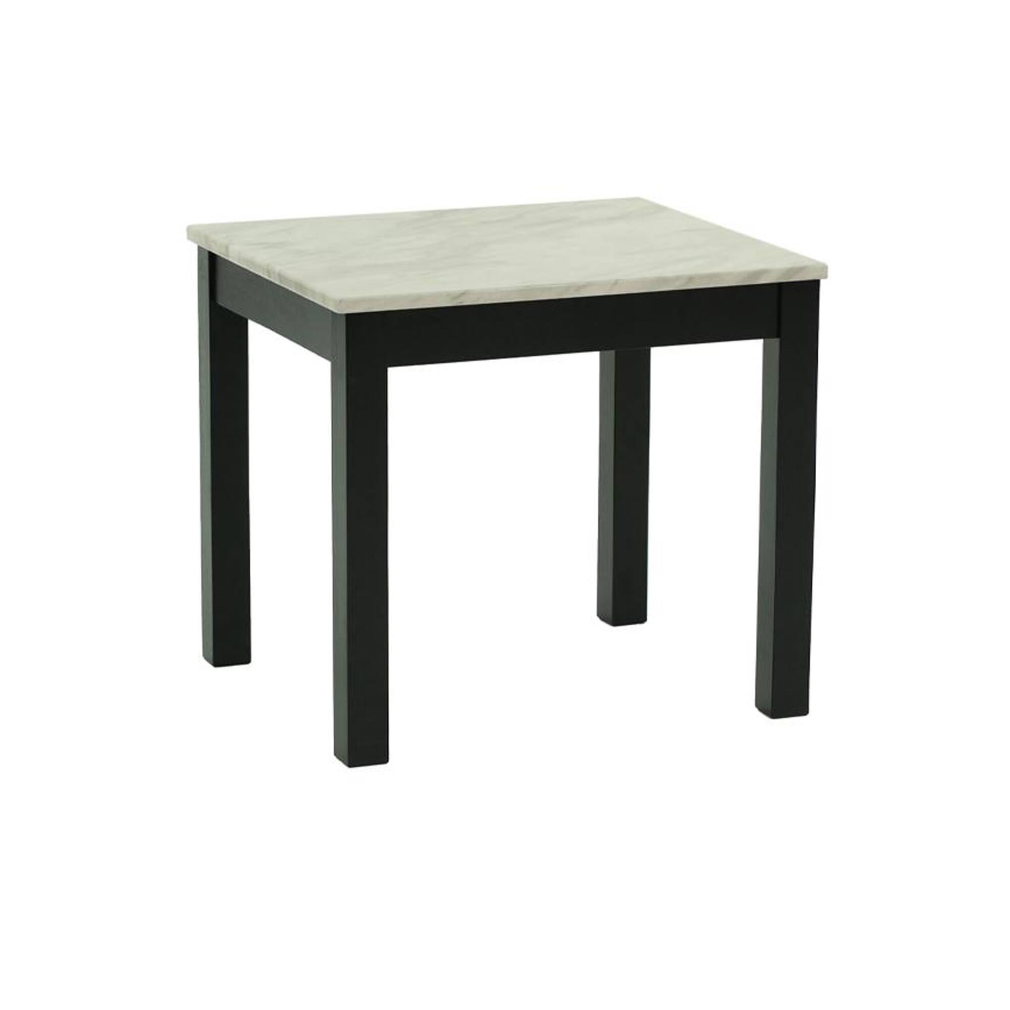 Back. Manhattan Lane - 35 Inch 2 Piece Nesting Coffee Table Set, Round  Faux Marble Tabletop - Black and white.