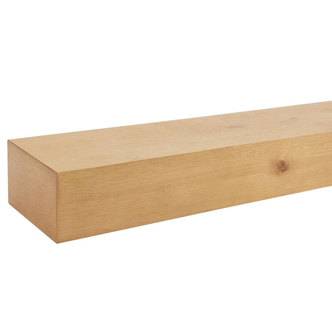 Alt View 7. Touchstone Home Products - Fireplace Mantel Shelf , 60" x 8" x 4.75", Solid Pine Wood Mantel for Over Fireplace - Natural Honey Stain.