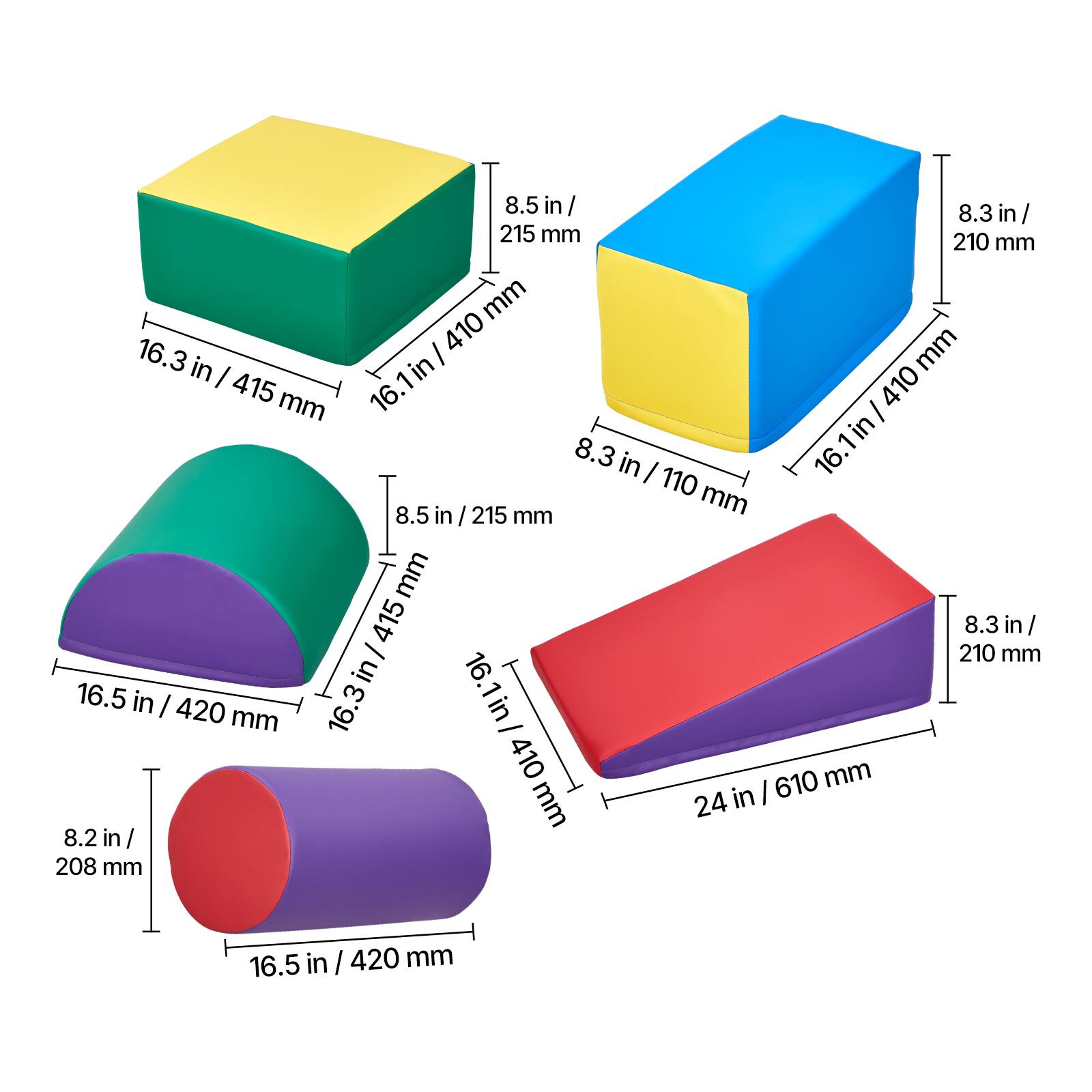- 8.5 in / 215 mm
- 16.3 in / 415 mm
- 16.1 in / 410 mm
- 8.3 in / 210 mm
- 16.1 in / 410 mm
- 8.5 in / 215 mm
- 16.3 in / 415 mm
- 8.3 in / 210 mm
- 16.1 in / 410 mm
- 8.3 in / 110 mm
- 16.5 in / 420 mm
- 8.2 in / 208 mm
- 16.5 in / 420 mm
- 24 in / 610 mm
