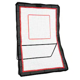 Glintex - 5x7 FT Lacrosse Rebounder Net, Adjustable Angle Bounce Back Training Screen for Baseball, Softball, Volleyball Practice - Natural
