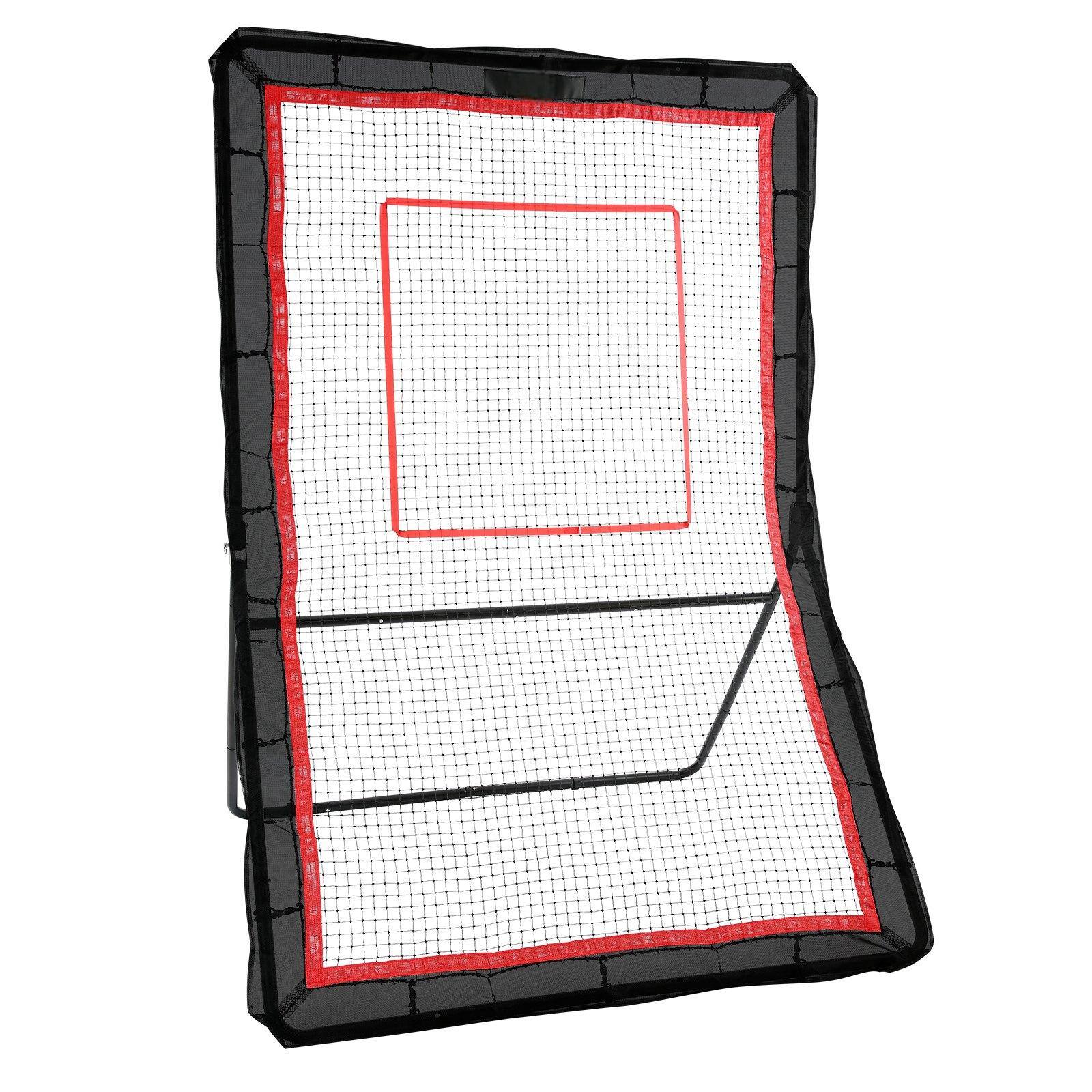 Glintex - 5x7 FT Lacrosse Rebounder Net, Adjustable Angle Bounce Back Training Screen for Baseball, Softball, Volleyball Practice - Natural