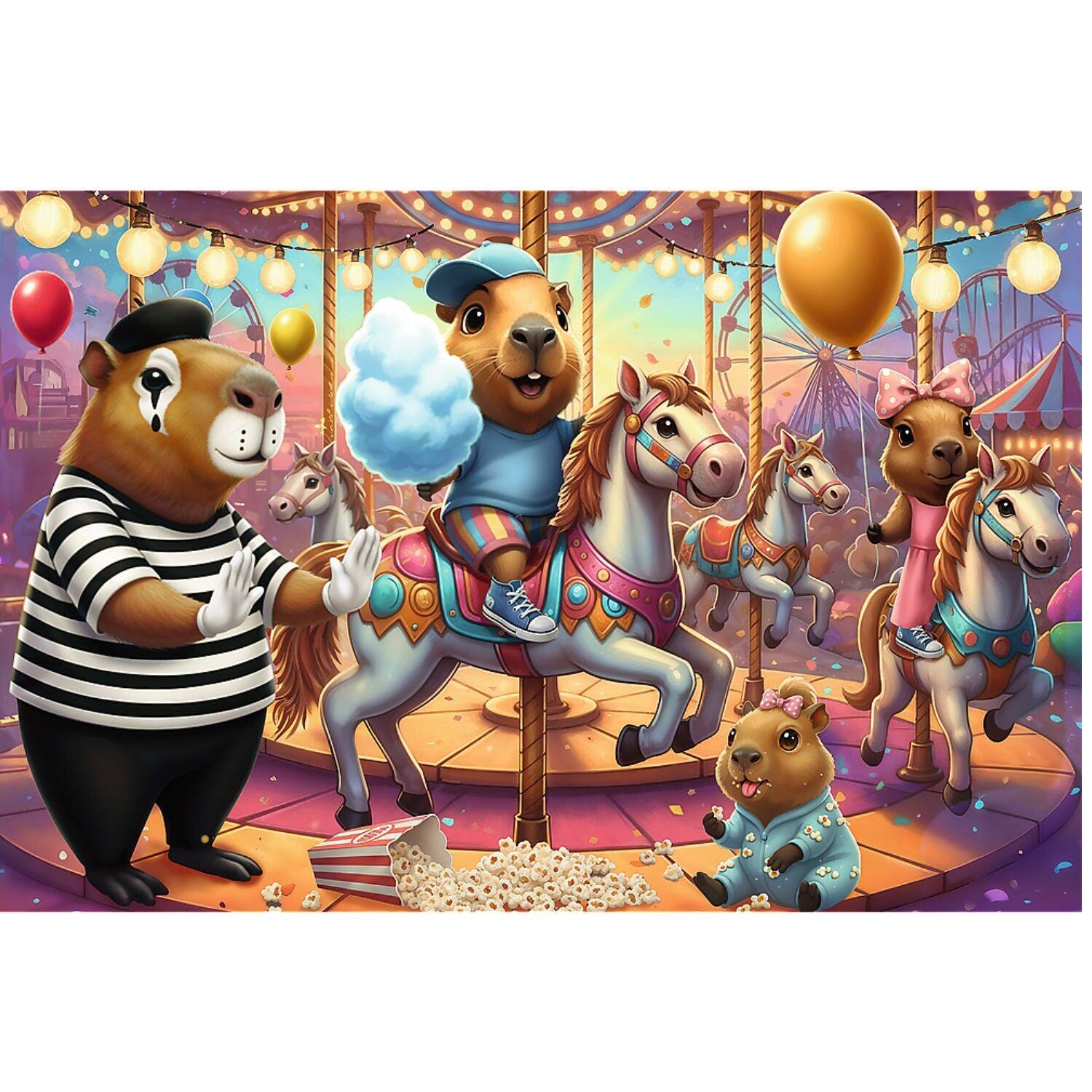 Alt View 2. Trefl - Trefl Kids Capybaras on Vacation 100 Piece Kids Puzzle - Multicolor.