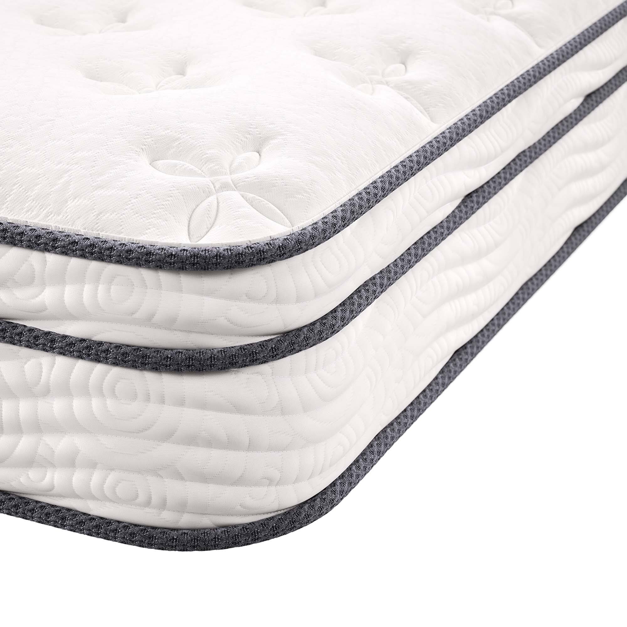 Left. Modway - Jenna 8" Innerspring and Foam Full Mattress by Modway - White.
