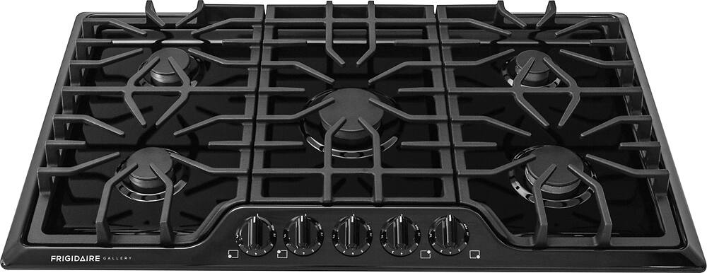 Front. Frigidaire - Gallery 36" Built-In Gas Cooktop - Black.