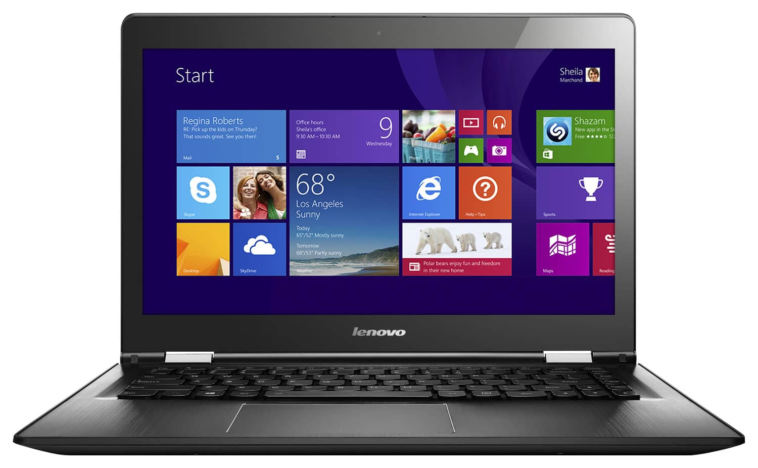 Lenovo - Flex 3 2-in-1 14&quot; Touch-Screen Laptop - Intel Core i7 - 8GB Memory - 1TB+8GB Hybrid Hard Drive - Black