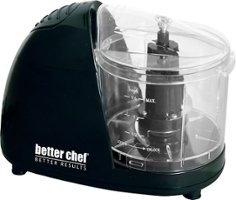 Better Chef - 1-1/2-Cup Compact Chopper - Black - Front_Zoom
