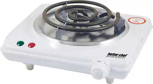 Front. Better Chef - Electric Countertop Range - White.