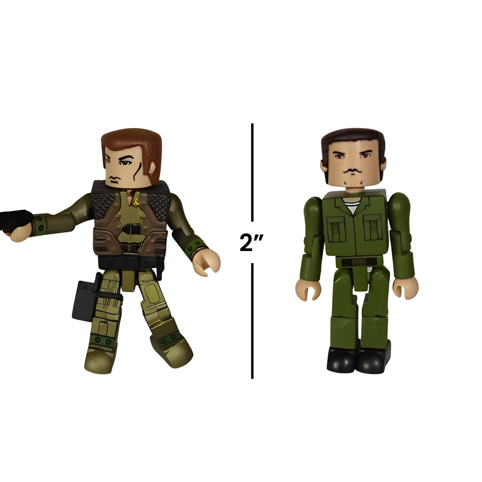 Alt View 2. Diamond Comic - Battlestar Galactica Minimates Lt. Helo And Chief Galen Tyrol Action Figures.