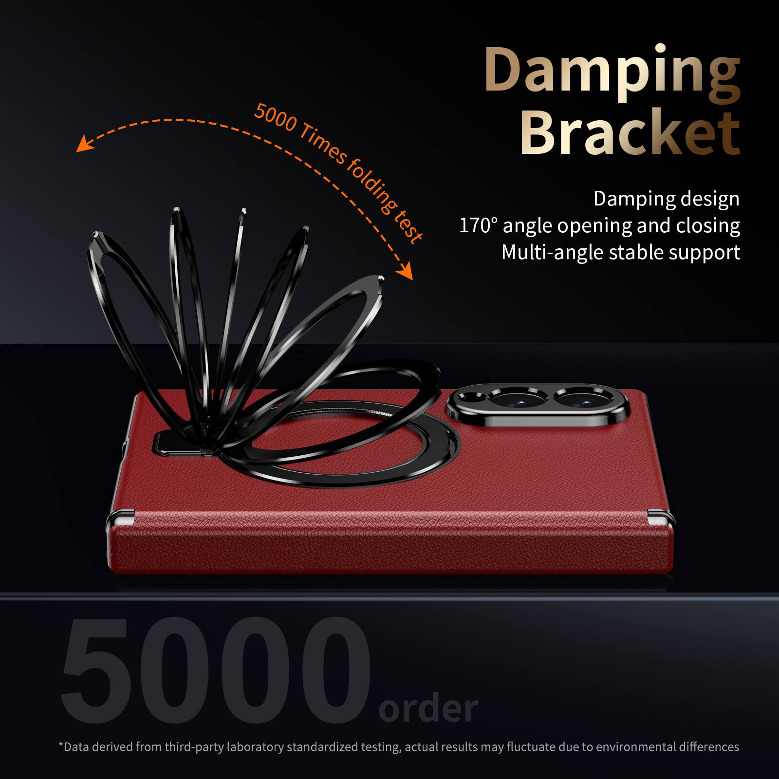 Damping Bracket

5000 Times folding test

Damping design
170° angle opening and closing
Multi-angle stable support

5000 order

*Data derived from third-party laboratory standardized testing, actual results may fluctuate due to environmental differences