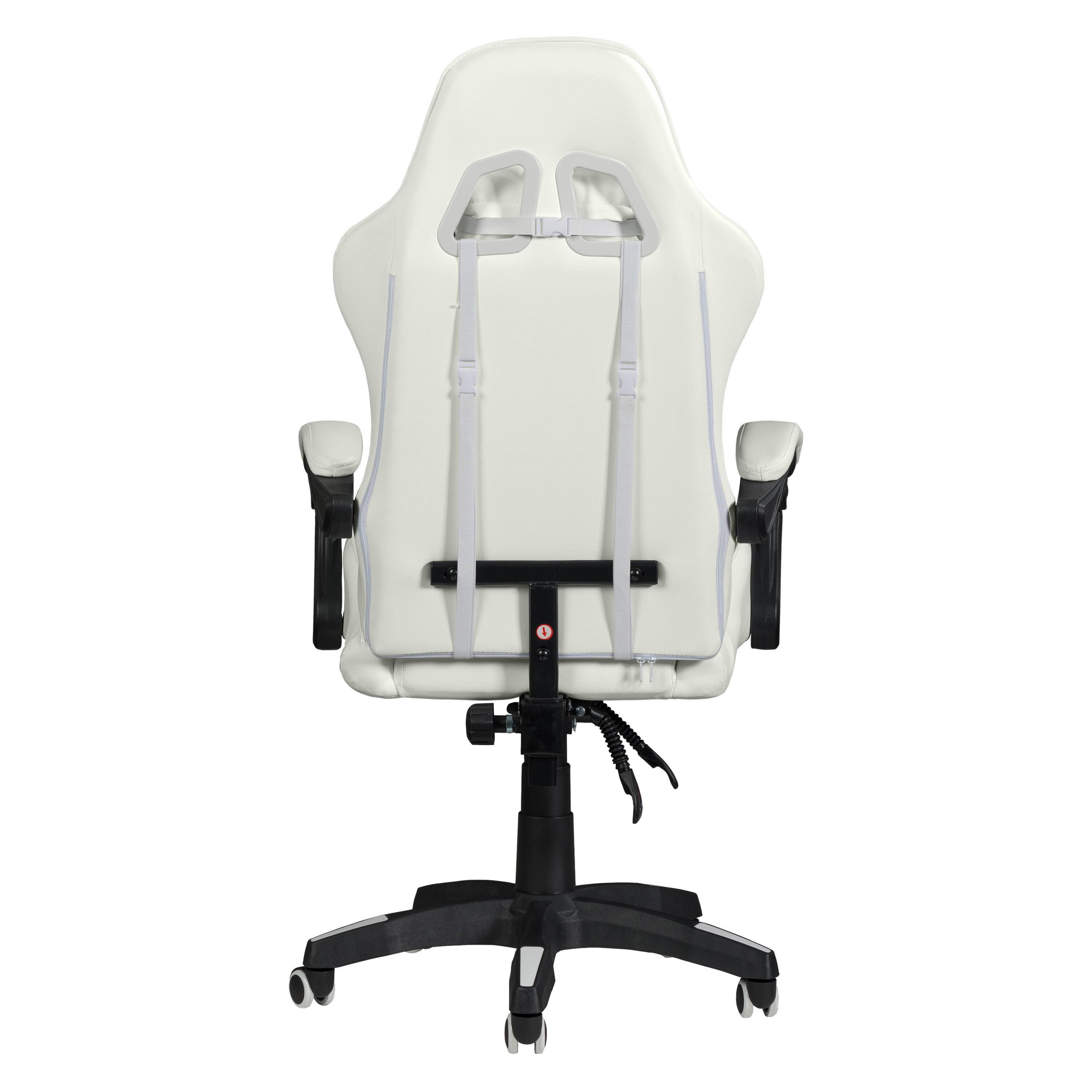 Alt View 14. CorLiving - Ravagers Gaming Chair - White.